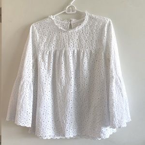 White eyelet blouse